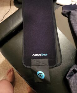 ActiveGear Waist Trimmer Belt Slim Body Sweat Wrap for Stomach and Back Lumbar Support Blue Medium 30 71w8wrheZ5L