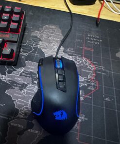 Redragon M612 Predator RGB Gaming Mouse, 8000 DPI Wired Optical Gamer Mouse with 11 Programmable Buttons & 5 Backlit Modes, Software Supports DIY Keybinds Rapid Fire Button Black 37 71w985ZiswL