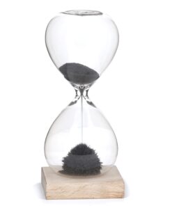 Kikkerland One Minute Timer Countdown Black Magnetic Sand Hourglass, Wood Base, Stalagmite 11 71w9cBekX6L