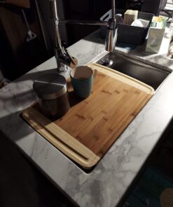 Bamboo Cutting Board - Wood Chopping Board with Juice Groove, Charcuterie Board, Serving Platter Cheese Board, Bread Board, Turkey Meat Cutting Board for Kitchen 47 71wAdTLvjqL