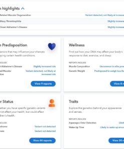 23andMe Health + Ancestry Service: Personal Genetic DNA Test Including Health Predispositions, Carrier Status, Wellness, and Trait Reports (Before You Buy See Important Test Info Below) 42 71wCvPtEHXL