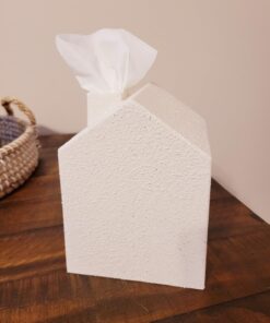 Umbra Casa Tissue Box Cover - Adorable House Shaped Square Tissue Box Holder for Bathroom, Bedroom or Office, White 42 71wCxcBA0VL