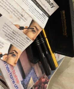 3D Black Mascara for Volume & Length - Eyelash Growth Nourishing Base, Black Mascara Gel & Dry Fibers to create 3D Lengthening Effect. Non-Toxic & Cruelty Free by Simply Naked Beauty 34 71wDKFfkifL