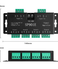 SUPERNIGHT LED Pixel Strip Amplifier Signal Data SPI Repeater for WS2801 WS2811 WS2812B WS2813 WS2815 SK6812 SK9822 Addressable RGB Light Strip Dream Color Programmable Rope Lighting 5v-24v SP901E 8 71wEBRdE1fL