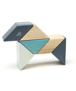 6 Piece Tegu Pocket Pouch Prism Magnetic Wooden Block Set, Blues 22 71wEEZebu1L