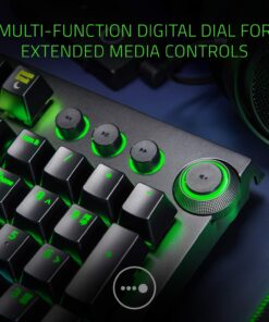 Razer BlackWidow Elite Mechanical Gaming Keyboard: Orange Mechanical Switches - Tactile & Silent - Chroma RGB Lighting - Magnetic Wrist Rest - Dedicated Media Keys & Dial - USB Passthrough 21 71wEQN7l91L