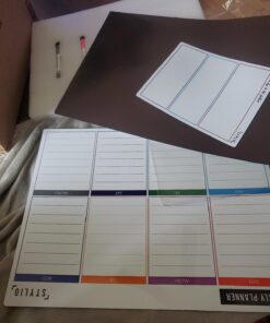 STYLIO Dry Erase Calendar Whiteboard. Set of 3 Magnetic Calendars for Fridge: Monthly, Weekly Organizer & Daily Notepad. Refrigerator & Wall Family Calendar. 4 Fine Point Markers & Eraser Included White 37 71wEXuLpjyL 3