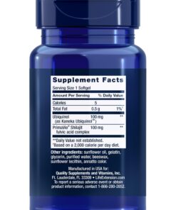 Life Extension Super Ubiquinol CoQ10 with Enhanced Mitochondrial Support, ubiquinol CoQ10, shilajit, potent heart health & cellular energy production support, ultra-absorbable, gluten-free, 60 softgel 100 mg 60 Count (Pack of 1) 11 71wFElHFFL