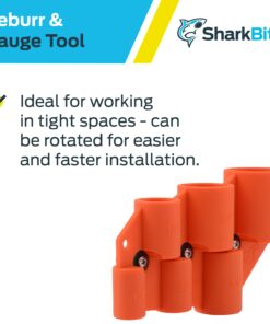 SharkBite 1/4 Inch to 1 Inch Depth Gauge and Pipe Deburring Tool, Copper, PEX, CPVC, PE-RT, HDPE, U702A 1/4 in. - 1 in. 17 71wFWjscd4L