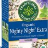 Traditional Medicinals Tea, Organic Nighty Night Extra, Promotes a Good Night's Sleep, 16 Tea Bags Lemon 16 Count (Pack of 1) 44 71wFzXBM7L