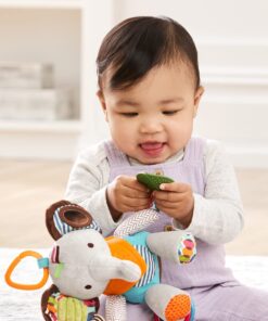 Skip Hop Bandana Buddies Baby Activity and Teething Toy with Multi-Sensory Rattle and Textures, Elephant 30 71wGRnz1kUL