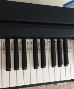 Piano and Keyboard Music Note Full Set Stickers for White and Black Keys; Transparent and Removable; Made in USA 56 71wH0u3PObL