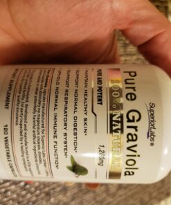 Superior Labs – Pure Natural Graviola NonGMO – 1,200mg, 120 Vegetable Caps– Natural Dietary Soursop Supplement – Healthy Skin & Helps Promotes Cell Growth – Respiratory System - Balanced Mood 35 71wHlzHVuBL 2