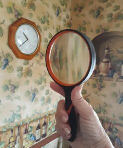 Dicfeos Magnifying Glass 10X Handheld Reading Magnifier with Cleaning Cloth-100MM Large Magnifying Lens with Non-Slip Soft Handle for Seniors Book Newspaper Reading and Kids Nature Hobby Exploration 28 71wI d19BAL