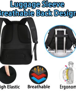 YOREPEK Travel Backpack, Extra Large 50L Laptop Backpacks for Men Women, Water Resistant College Student Bookbag Airline Approved Business Work Bag with USB Charging Port Fits 17 Inch Computer, Blue 43 71wI30aSlgL