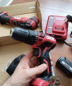 SKIL 2-Tool Combo Kit: PWRCore 12 Brushless 12V 1/2 Inch Cordless Drill Driver and 100 Foot Laser Distance Measurer and Level, Includes 2.0Ah Lithium Battery and PWRJump Charger - CB737501 22 71wIcHlRLlL