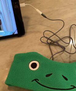 CozyPhones Over The Ear Headband Headphones - Kids Headphones Volume Limited with Thin Speakers & Super Soft Fleece Headband - Green Frog 40 71wJPL6sq0L 3