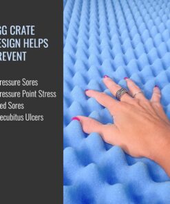 DMI Foam Mattress Topper, Egg Crate Foam Pad, Mattress Pad and Bed Topper for Support, Air Circulation, Pressure Relief and Weight Distribution, Hospital Size Mattress, 33 x 72 x 2,Blue 2 Inch 14 71wJUPAiOvL