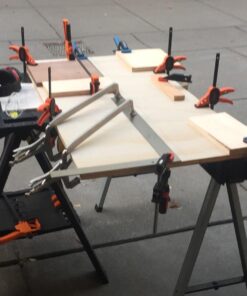 Worx Pegasus 2-in-1 Folding Work Table & Sawhorse, Easy Setup Portable Workbench, 31" W x 25" D x 32" H Lightweight Worktable with Heavy-Duty Load Capacity, WX051 - Includes 2 Clamps & 4 Clamp Dogs Worx Pegasus Work Table 50 71wJchcJnML