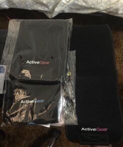 ActiveGear Waist Trimmer Belt Slim Body Sweat Wrap for Stomach and Back Lumbar Support Blue Medium 29 71wJmd kUIL