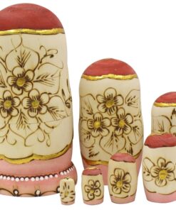 Alternative view of Winterworm Cutie Handmade Wooden Traditional Russian Girl in Moscow Kremlin Traditional Russian Nesting Dolls Matryoshka Dolls Set 7 Pieces for Kids Toy Home Decoration