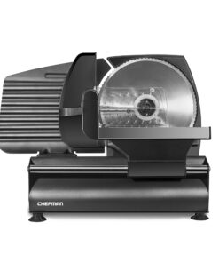 Chefman Die-Cast Electric Meat & Deli Slicer, A Powerful Machine with Adjustable Slice Thickness, Stainless Steel Blades & Safe Non-Slip Feet To Easily Cut Ham, Cheese, Bread, Fruit & Veggies At Home 38 71wLXH7z8GL 3