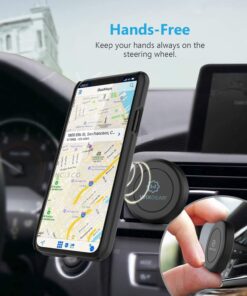 Alternative view of Magnetic Phone Holder for Car, WixGear [2 Pack] Universal Air Vent Magnetic Phone Mount for Car, Car Phone Holder Mount for Cell Phones and Mini Tablets with 4 Metal Plates