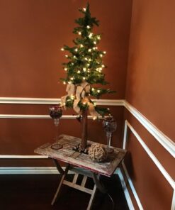 Vickerman 4' Natural Alpine Artificial Christmas Tree - Pre lit Alpine Tree with 337 PVC Tips and 100 Clear Lights- Rustic Artificial Tree for Seasonal Indoor Home Decor -Tree Stand Included 4' Green 23 71wLoRx2zlL 1