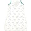 SwaddleDesigns Cotton Flannel Sleeping Sack, Sleeveless Wearable Blanket with 2-Way Zipper, Made in USA, Elephant and SeaCrystal Chickies, 6-12 Months Seacrystal Elephant & Chickies Medium 6-12 Month