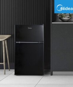 Midea WHD-113FB1 Double Door Mini Fridge with Freezer for Bedroom Office or Dorm with Adjustable Remove Glass Shelves Compact Refrigerator, 3.1 cu ft, Black 39 71wNCVVTIzL