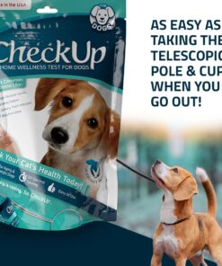CheckUp Kit at Home Wellness Test for Dogs | Telescopic Pole, Detachable Cup & 2 Test Strips | Detects 4 Most Common Pet Health Indicators - Glucose, Protein, pH and Blood in Urine | 2 Strips 4 Parameters Strips 11 71wNMB02iL