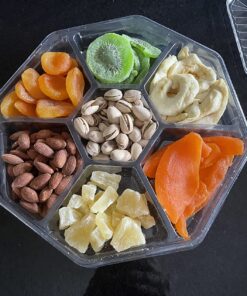 Nut Cravings Gourmet Collection - Dried Fruit & Mixed Nuts Gift Basket in Red Box (7 Assortments, 1 LB) Arrangement Platter, Birthday Care Package - Healthy Kosher USA Made Red Deluxe (7 Piece Assortment, 1 LB) 15 71wOoGV5dUL