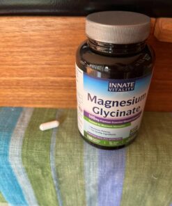 Innate Vitality Magnesium Glycinate 500mg, 70mg Elemental Magnesium per Cap, High Absorption, Non-GMO No Gluten, Nerve, Muscle, Bone, Heart Health, 120 Veggie Capsules 43 71wOsMLqoQL