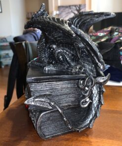 Mythical Guardian Dragon Trinket Box Statue with Hidden Book Storage Compartment for Decorative Gothic & Medieval Décor and Figurines As Jewelry Boxes or Fantasy Gifts for Office Study-Library 43 71wPMFbDgL