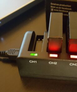 Smatree Battery (3 Pack) and 3-Channel Charger Compatible for Gopro Hero 4 (NOT for Hero 5) 48 71wPOOZkJNL 1