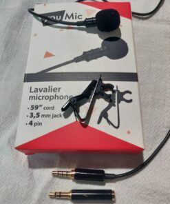 YouMic - Small Lavalier Microphone with Clip - Lav Lapel Mic for Camera Phone iPhone iOS Android PC Laptop Video Recording - Noise Cancelling 3.5mm Jack 50 71wPg6Q2RJL