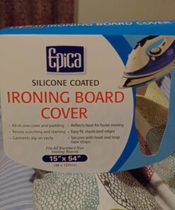 Epica Ironing Board Cover and Pad - Standard Size 15x54 Padded Ironing Board Covers, Heat Reflective Coating, Elastic Edge, Thick Pads, Scorch & Stain Resistant Iron Board Cover with Padding Grey Gray 51 71wRU087U6L 2