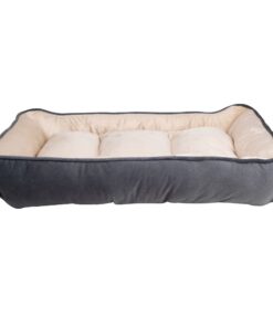 Alternative view of long rich Luxury Embossed Rectangle Micro Mink Dog and Pet Bed, Large, Burn Out Grey by Happycare Textiles, 24"x34"