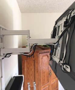 Kanto PDX650W Full Motion Articulating TV Wall Mount for 37-inch to 75-inch TVs | Low Profile with 22" Extension | Integrated Cable Management | Swivel and Tilt Capable | White 47 71wTa8D87cL