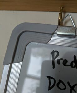 Whiteboard Set - Dry Erase Board 24 x 18" with 1 Magnetic Dry Eraser, 4 Dry Wipe Markers and 4 Magnets - Small White Hanging Message Scoreboard for Home Office School (24x18" Landscape) 24x18" Landscape 34 71wV57C iL