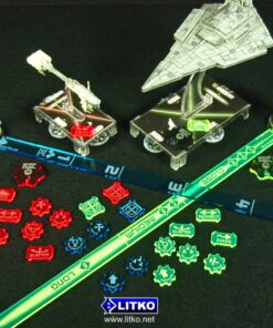 LITKO Movement Ruler | Range Gauge| Compatible with Star Wars: Armada | (Fluorescent Blue) Fluorescent Blue 8 71wVN7A54ZL 1