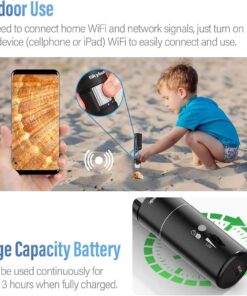 Wireless Digital Microscope, Skybasic 50X-1000X Magnification WiFi Portable Handheld Microscopes with Adjustable Stand HD USB Microscope Camera Compatible with iPhone Android iPad Windows Mac Computer Black 36 71wVWCpR8FL