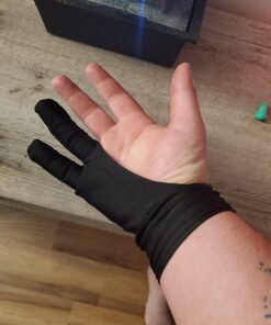 TIMEBETTER Drawing Glove L, Artist Glove for Drawing Tablet iPad, Palm Rejection Digital Art Glove, Suitable for Left Right Hand -2 Pack Large 2-finger, Black 13 71wW3sCymUL