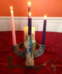 Mega Candles 4 pcs Unscented Christmas Advent Taper Candle, Hand Poured Wax Candles 10 Inch x 7/8 Inch, Holidays, Church, Devotional, Celebration, Party & More 23 71wW8dA 4ML