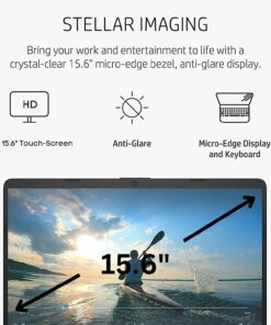 HP 2023 Newest 15.6" Touchscreen Laptop, 12th Gen Intel i3-1215U CPU (Up to 4.4GHz), 12GB RAM, 256GB SSD, 11 H Battery Life, Micro-Edge, Anti-Glare, Thin & Portable for Business, Win 11 Home S 12GB RAM | 256GB SSD 11 71wXHA3crjL