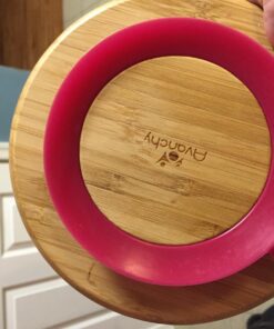Avanchy Baby Plates Divided Bamboo with Suction for Babies Kids Toddler Food with Silicone Spoon for Feeding (Magenta) Magenta 40 71wY4SjxRCL