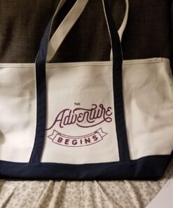 DALIX 23" Premium 24 oz. Cotton Canvas Shopping Tote Bag Navy Blue 38 71wYE3AcMTL