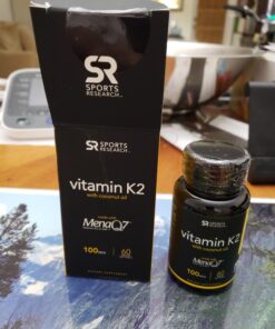 Sports Research Vitamin K2 as MK-7 100mcg with Coconut MCT Oil - 60 Veggie Softgels (2 Month Supply) Vegan Certified, Non-GMO Verified, Gluten & Soy Free - Citrus Aroma 29 71wZH1q3ODL