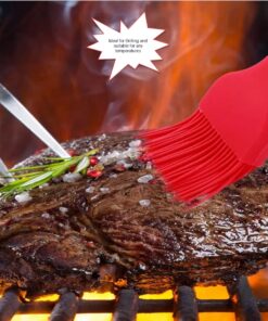 SILCONY 10" Silicone Pastry Basting BIG SIZE Brushes Heat Resistant BPA Free for BBQ Grill Barbecue & Kitchen Baking Cooking Marinating Oil Brushes Soft Bristles Long Handle (3, 10 Inches) 3 10 71wZQtqnUL