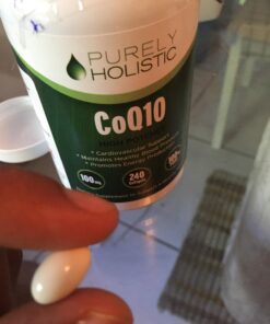 Purely Holistic CoQ10 100mg - 240 SoftGels - 8 Month Supply - Ubiquinone Coenzyme Q10 Supplement - with Organic Olive Oil - Soy Free Co Q 10 - Made in The USA 31 71waSySmxkL